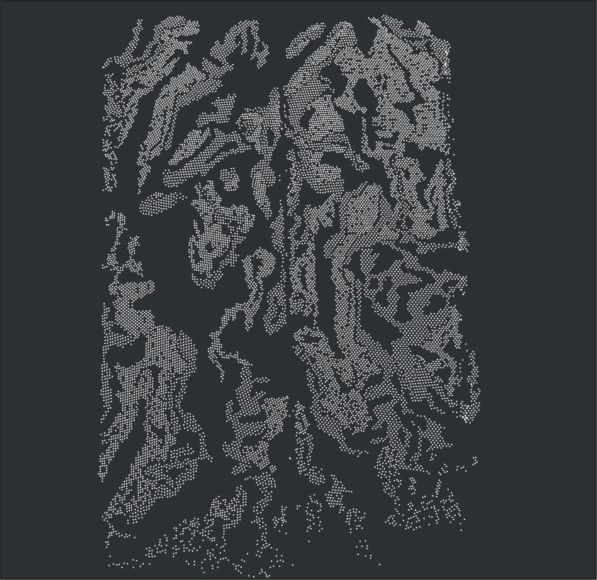 Abstract line-art pattern artwork, full panel