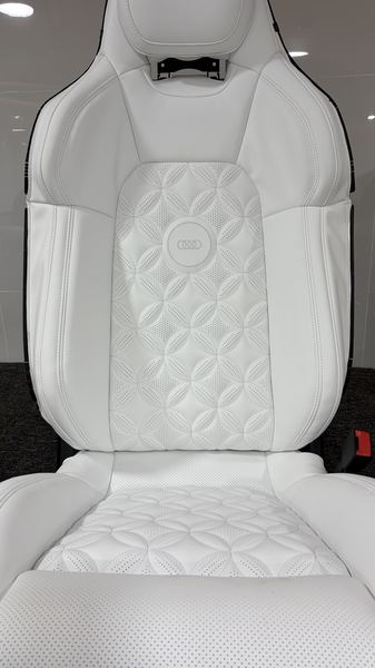 White seat with diamond quilting