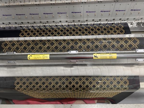 Lattice quilting on the machine