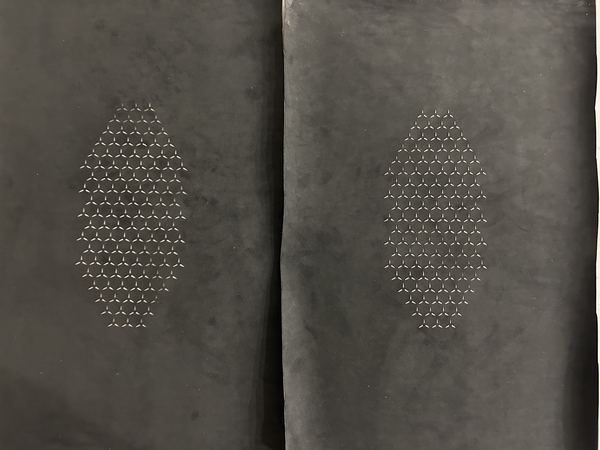 Laser-perforated diamond patterns