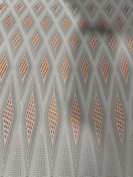 Perforated diamond pattern with copper backing