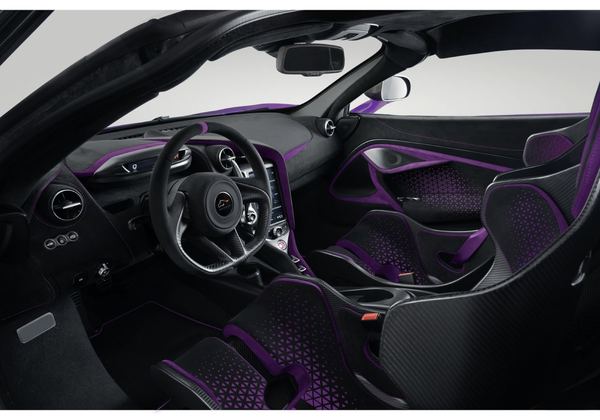 Interior design with purple accents